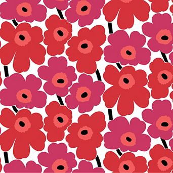 Marimekko Pieni Unikko Floral Print Peel and Stick Wallpaper