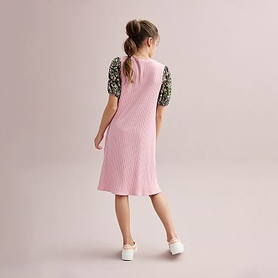 Girls 7-16 Knit Works 2-pc. Wrap Front Dress & Vest Set with Necklace