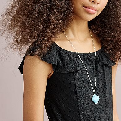 Girls 7-20 Knit Works Ruffle Skater Dress with Necklace & Belt in Regular & Plus Size
