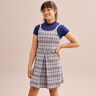 Girls 7-16 Knit Works Mockneck Tee & Pleated Jumper Set