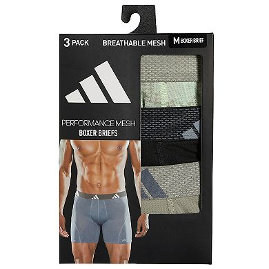 Men's adidas 3-pack Performance Mesh Graphic Boxer Briefs