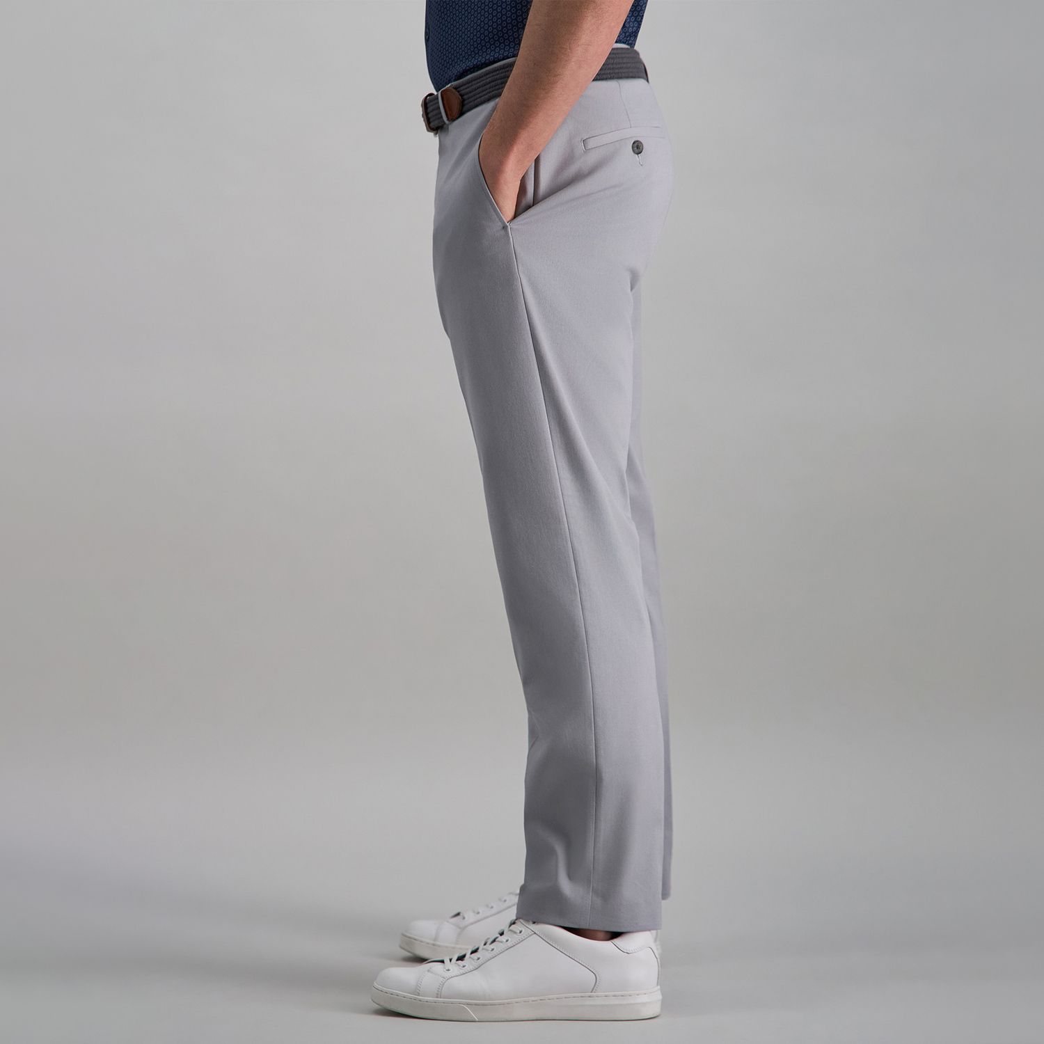 Haggar Herren-Hose Straight Fit – Bequeme Business-Hose Mit Stretch, Flat Front & Premium Flexbund