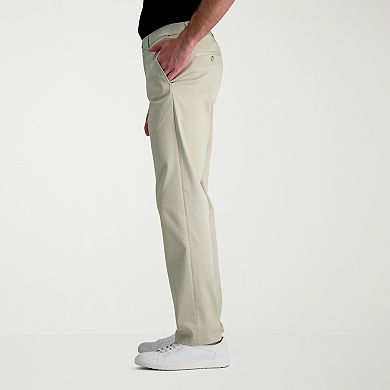 Men's Haggar® Wrinkle Free Performance Khaki Straight Fit Flat Front Pant