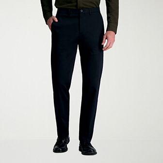 Men's Haggar® Wrinkle Free Performance Khaki Straight Fit Flat Front Pant