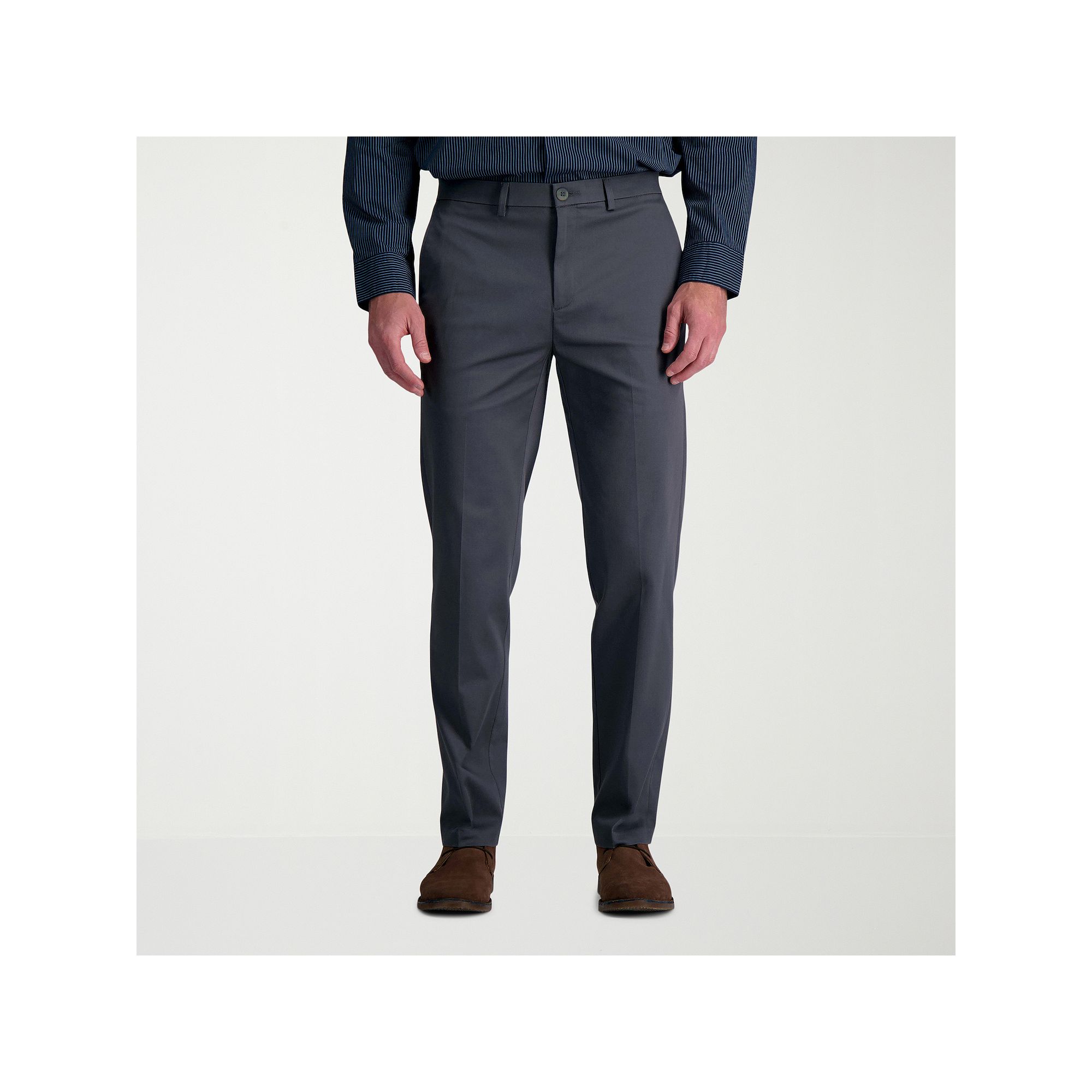 Mens Haggar® Wrinkle Free Performance Khaki Straight Fit Flat Front Pant