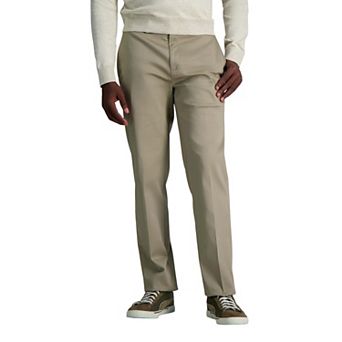 Men's Haggar® Wrinkle Free Performance Khaki Straight Fit Flat Front Pant
