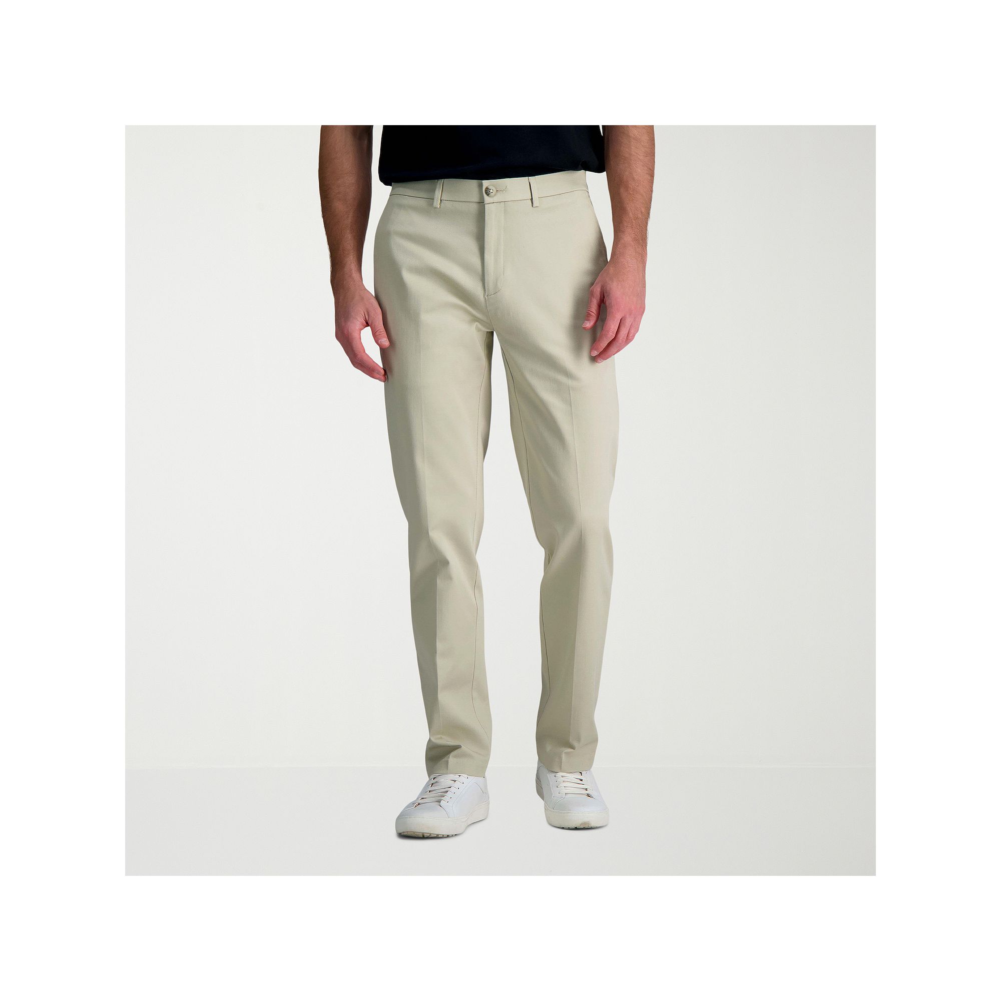 Mens Haggar® Wrinkle Free Performance Khaki Straight Fit Flat Front Pant