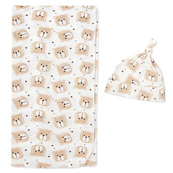 Baby Essentials Super Soft Swaddle Blanket and Hat Set