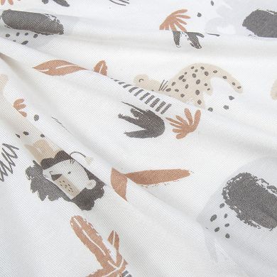 Baby Essentials Super Soft Safari Swaddle Blanket and Hat Set