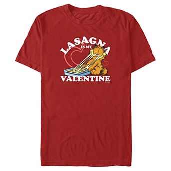 Men's Garfield Lasagna Is My Valentine Graphic Tee