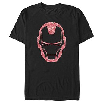 Men's Iron Man Roses Filled Helmet Graphic Tee