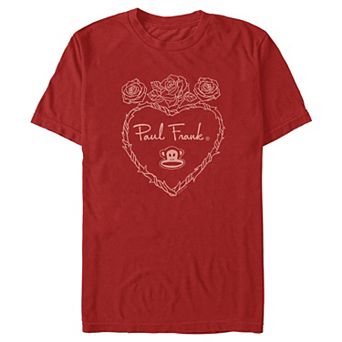 Men's Paul Frank Rose Stem Heart Graphic Tee