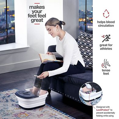 Foot Spa Massager Collapsible Option With Remote Control, Pumice Stone, Heat Option, Bubbles & Jets