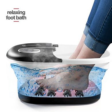 Foot Spa Massager Collapsible Option With Remote Control, Pumice Stone, Heat Option, Bubbles & Jets