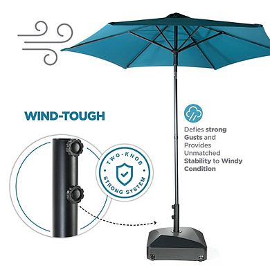 Umbrella Base - Fillable Umbrella Pole Holder with Windproof Design - 4 Wheels - 123 lbs Capacity