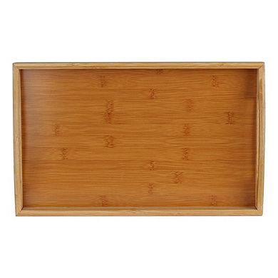 Serving Tray Wood - Wooden Tray with Handles - Tea Tray, Bar Tray, Breakfast Tray