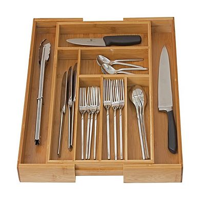 Expandable Cutlery Kitchen Utensils and Flatware Drawer Divider - Drawer Utensils Organizer