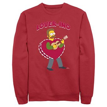 Men's The Simpsons Ned Flanders Lover-Ino Graphic Fleece