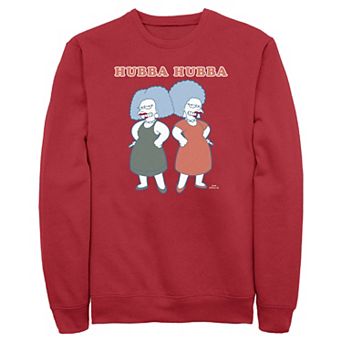 Men's The Simpsons Patty And Selma Hubba Hubba Graphic Fleece