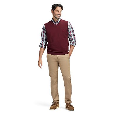 Men's IZOD Premium Essentials Solid V-Neck 12-Gauge Sweater Vest