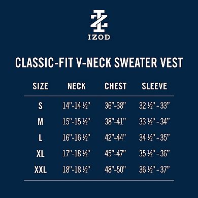 Men's IZOD Premium Essentials Solid V-Neck 12-Gauge Sweater Vest
