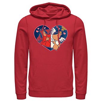 Disney's The Emperor's New Groove Kronk Devil Angel Heart Men's Graphic Hoodie