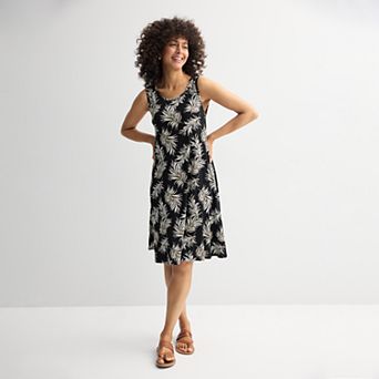 Petite Croft & Barrow® Sleeveless Tank Swing Dress