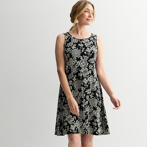 Женские платья Croft & Barrow Petite Croft & Barrow® Sleeveless Tank Swing Dress