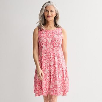 Petite Croft & Barrow® Sleeveless Tank Swing Dress