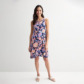 Petite Croft & Barrow® Sleeveless Tank Swing Dress
