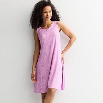 Petite Croft & Barrow® Sleeveless Tank Swing Dress