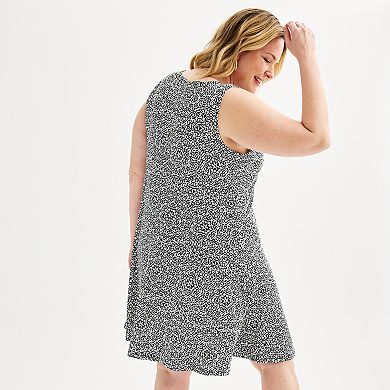 Plus Size Croft & Barrow Sleeveless Tank Swing Dress