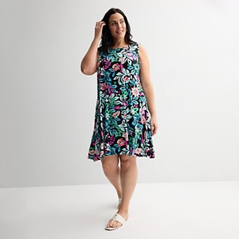 Plus Size Croft & Barrow® Sleeveless Tank Swing Dress