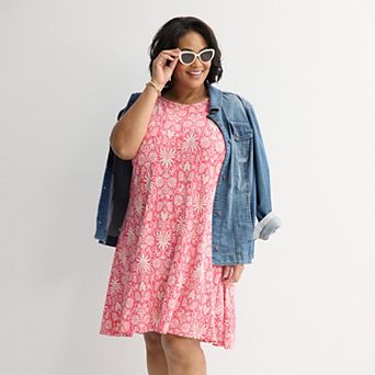 Plus Size Croft & Barrow® Sleeveless Tank Swing Dress