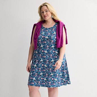 Plus Size Croft & Barrow® Sleeveless Tank Swing Dress