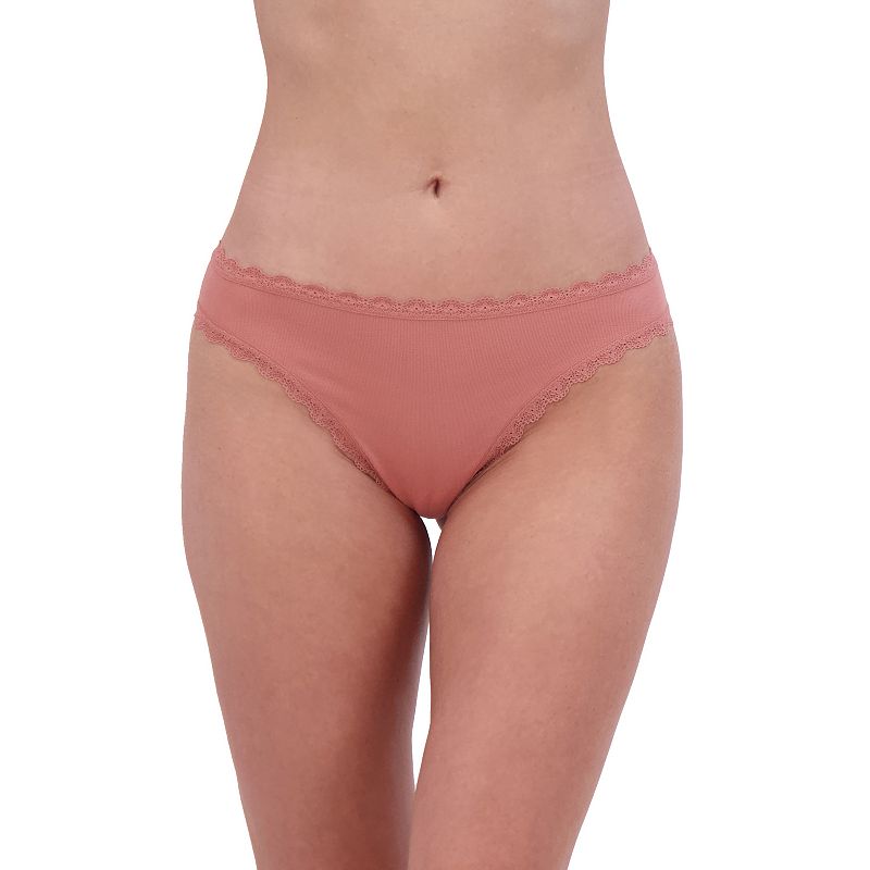 Juniors' SO® Seamless Thong Panty SO83-019, Girl's, Size: Large, Canyon Pink