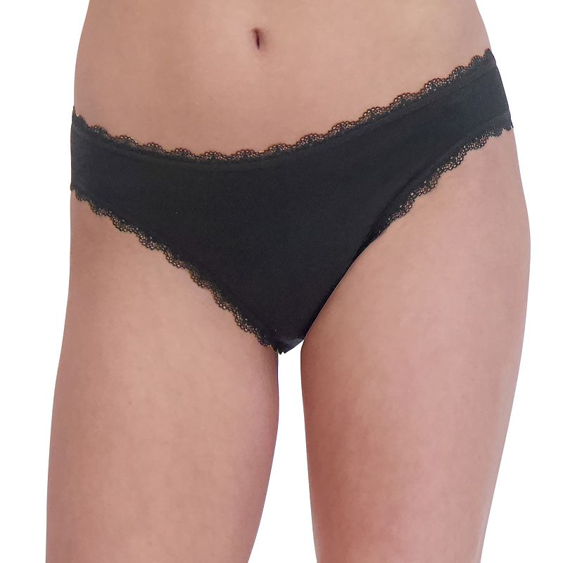 Juniors' SO® Seamless Cheeky Bikini Panty SO75-028, Girl's, Size: Large, Black