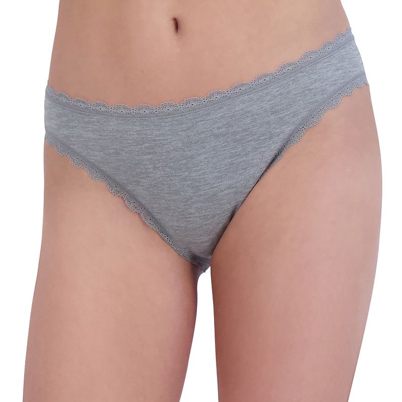 Juniors' SO® Seamless Cheeky Bikini Panty SO75-028, Girl's, Size: XL, Grey Gray