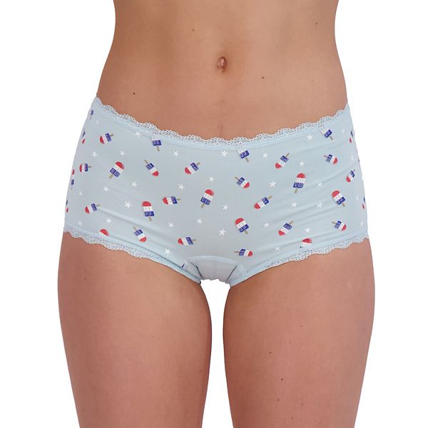 Juniors' SO® Seamless Boyshort Panty SO72-040 - Bomb Pops (LARGE)
