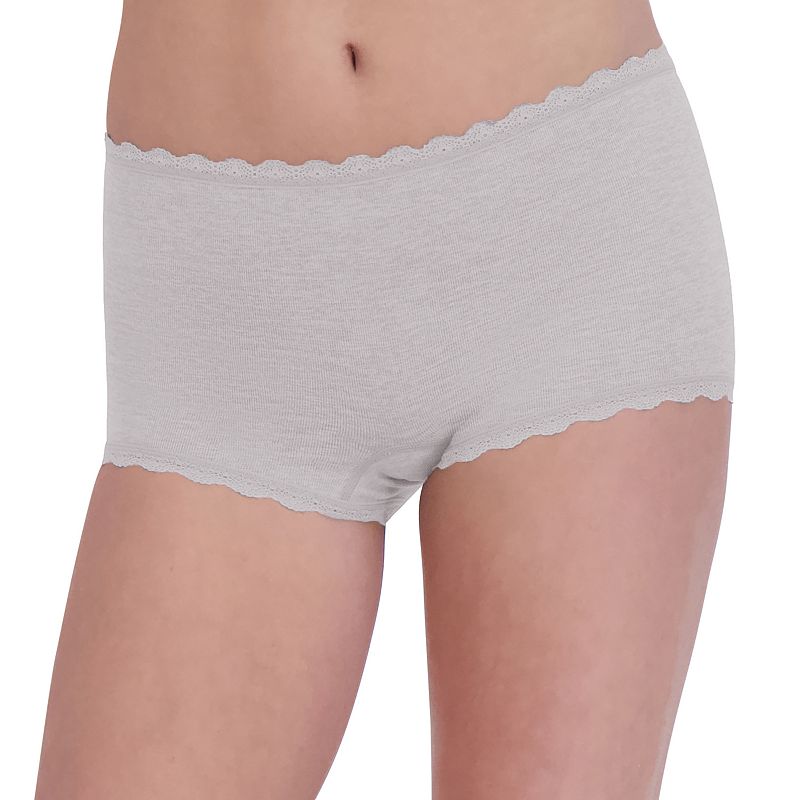 Juniors' SO® Seamless Boyshort Panty SO72-040, Girl's, Size: Large, Cream Grey
