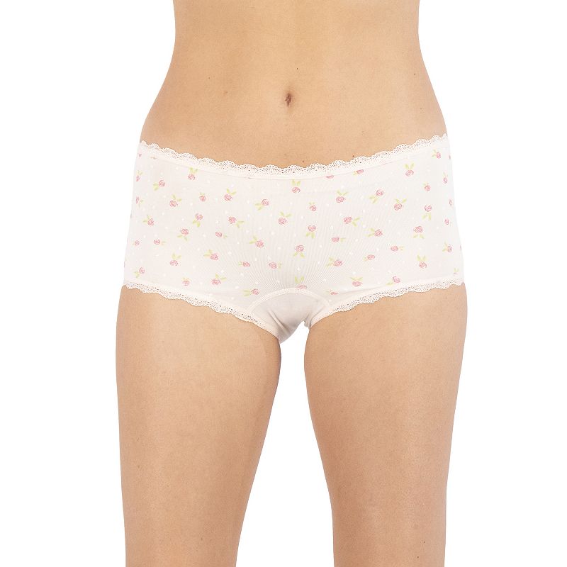 Juniors' SO® Seamless Boyshort Panty SO72-040, Girl's, Size: XL, Pink Roses
