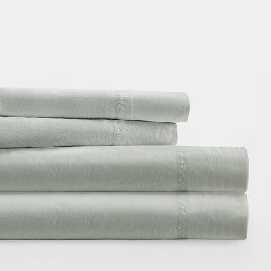 Urban Loft's Cotton Sateen Solid Sheet Set 300 Thread Count Long Staple Cotton