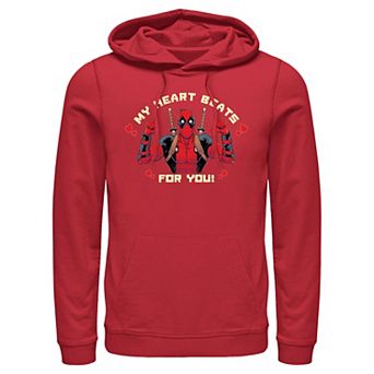 Marvel's Deadpool My Heart Beats For You Men's Graphic Hoodie