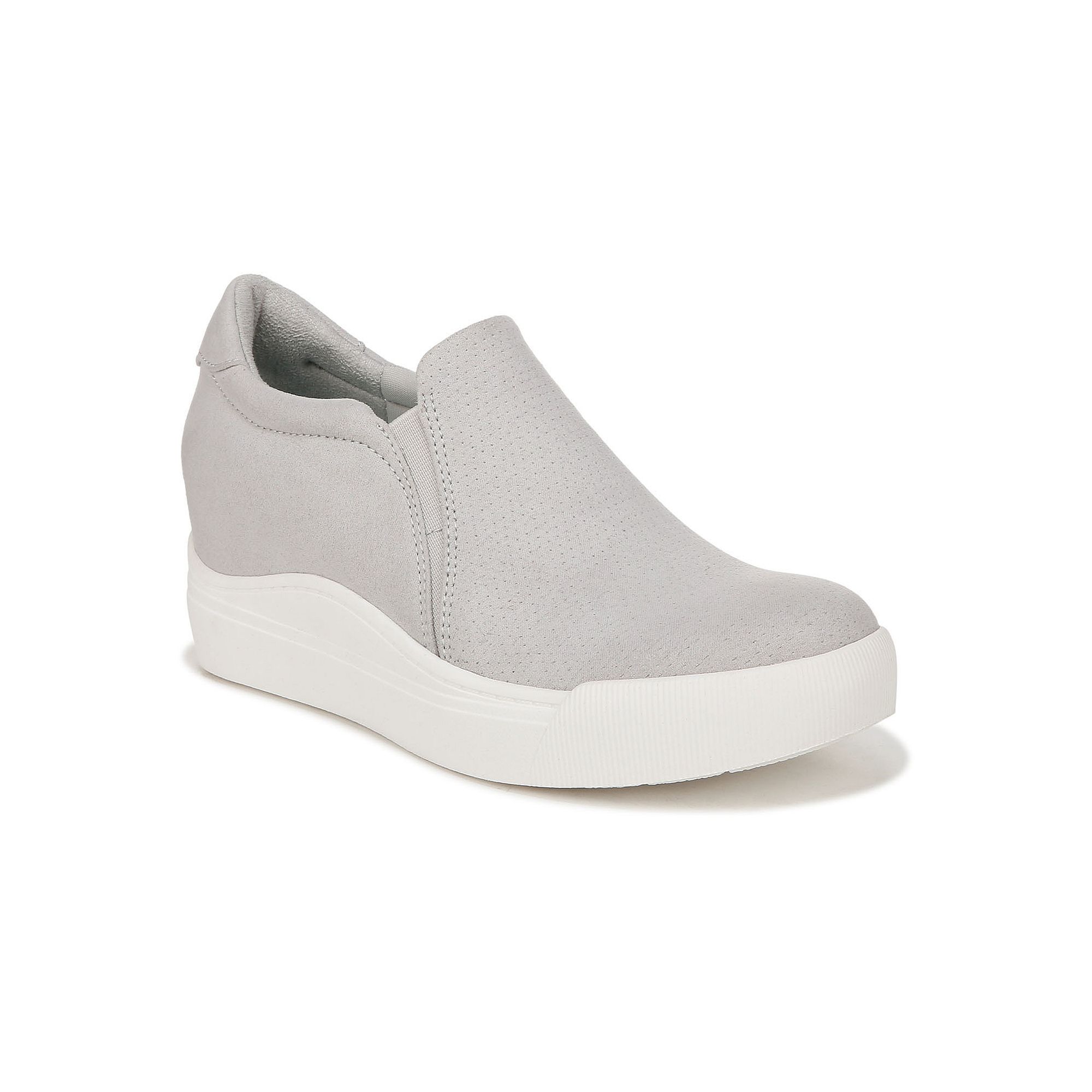 Dr. Scholls Time Off Wedge Womens Wedge Sneakers, Size: 7.5, Gray