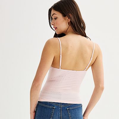 Juniors' Harper & Ivy Allover Rhinestone Tank Top