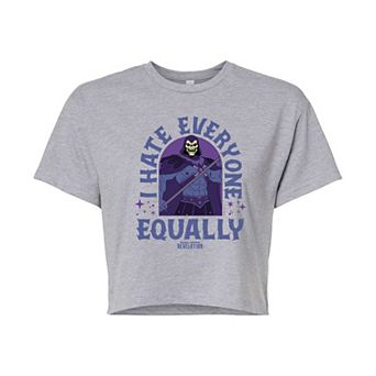 Juniors' Masters Of The Universe Hate Everyone Cropped Tee