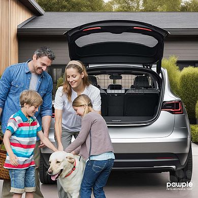 Pawple Dog Car Barrier Compatible With Tesla® Model Y® Adjustable Car Barrier For Dogs