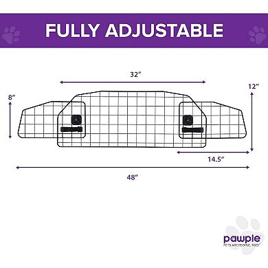Pawple Dog Car Barrier Compatible With Tesla® Model Y® Adjustable Car Barrier For Dogs
