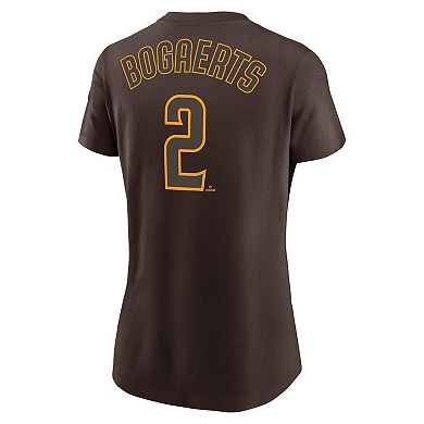 Women's Nike Xander Bogaerts Brown San Diego Padres Name & Number T-Shirt