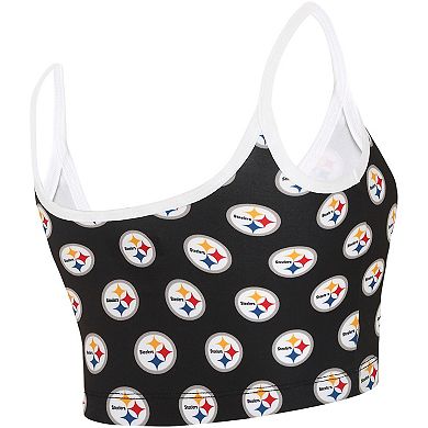 Women's Concepts Sport Black Pittsburgh Steelers Gauge Lounge Bralette